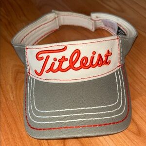 Titleist  Gray , Tan and Red Visor adjustable